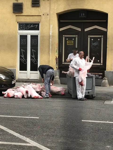 Ungekühlte Fleischberge auf der Straße, Marktamt kennt das Problem