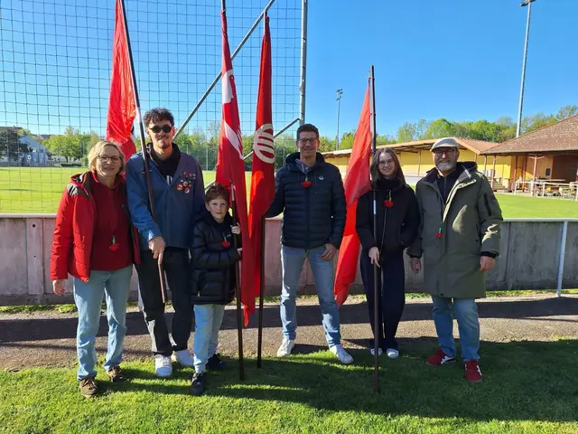 Feierlichkeiten der SPÖ Hirm am Sportplatz. | Foto: SPÖ Bezirk Mattersburg