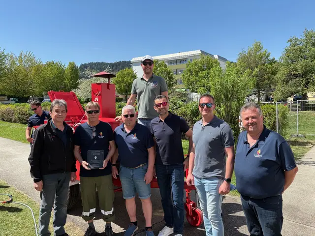 Manfred Koller, Gerhard Pettauer, Wolfgang Kobold, Weinländer Johannes, Manfred Vallant, Gerald Rassi, Brandstätter Johannes (v. li.). | Foto: Feuerwehr St. Andrä
