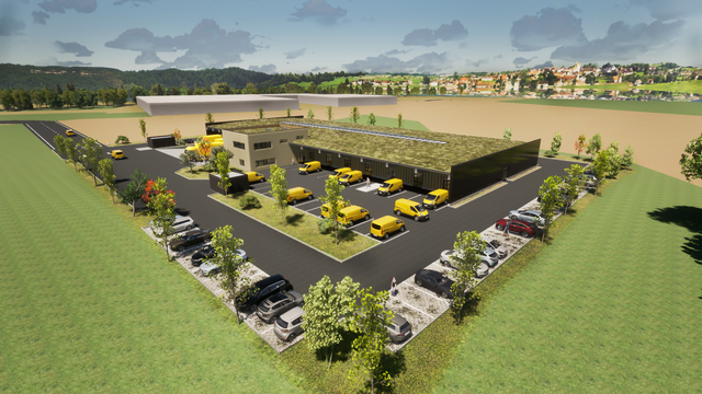 So wird das neue Postverteilerzentrum in Bärnbach aussehen. | Foto: Post AG