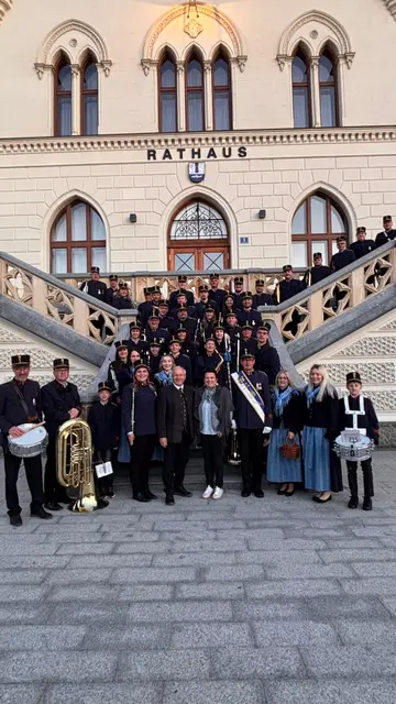 Die Stadtmusik Feldbach begleitete drei Tage lang die traditionellen Maifeierlichkeiten in der Gemeinde. | Foto: Stadtmusik Feldbach