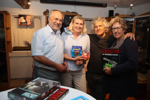 Gewinner des Pub-Quiz im Pulvermacher-Museum Elsbethen: Richard und Dagrmar Breschar, Georg und Angela Reiter.