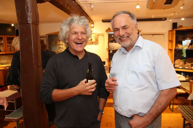 Spaß beim Pub-Quiz: Georg Reiter und Richard Breschar.
