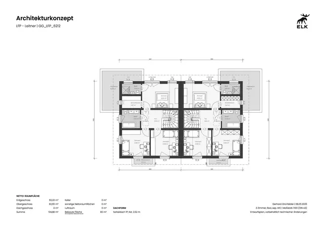 Grundriss Obergeschoss Schwendau | Foto: Leitner Fertig- & Massivhaus Projektmanagement GmbH