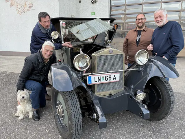 Der Vorstand des Oldtimer &amp; Creativ Car Clubs Leoben: Max Zottler, Walter Brunner, Alexander Maier, Helmut Liebhart (v.l.) | Foto: Gaube