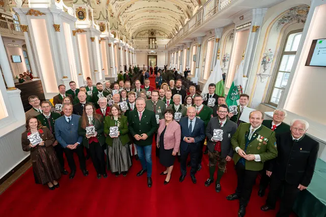Verleihung der „Blasmusik Panther“ und der „Robert-Stolz-Medaillen“ in der Aula der Alten Universität: 31 steirische Musikvereine wurden ausgezeichnet. | Foto: Land Steiermark/Robert Binder