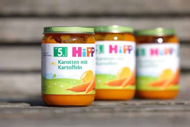 Bei dem im Burgenland sichergestellten Glas Babynahrung handelt es sich um die Sorte "Karotte mit Kartoffel". | Foto: APA-Images / APA / Tobias Steinmaurer