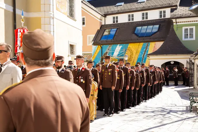 Die Freiwillige Feuerwehr (FF) Tamsweg versammelte sich am 3. Mai 2026 um ihren Schutzpatron, den Heiligen Florian, zu ehren.  | Foto: BSBÖ OVI Keidel Thomas