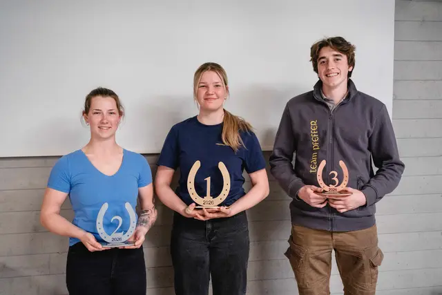 Carmen Zoidl, Katharina Hiesberger und Johannes Wächter schafften es aufs Siegerpodest. | Foto: Silvia Hintermayer