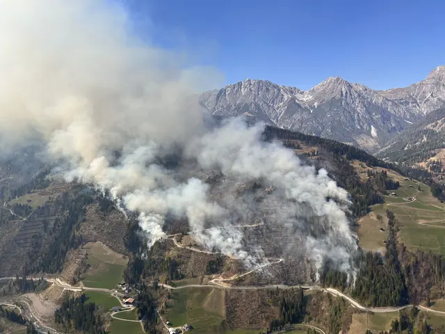 Der Waldbrand im Lesachtal beschäftigte hunderte Einsatzkräfte seit Ende April. | Foto: LPD Kärnten/FEST Klagenfurt