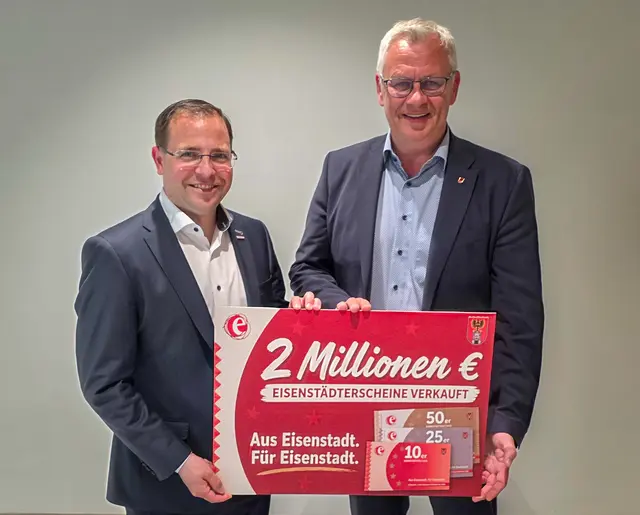 Bürgermeister Thomas Steiner und Wirtschaftskammerpräsident Andreas Wirth sprechen von einem „Vorzeigeprojekt mit Strahlkraft weit über die Stadtgrenzen hinaus“.  | Foto: Eisenstadt
