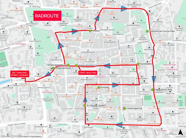 Die Route im Überblick. | Foto: Stadtwerke Klagenfurt 