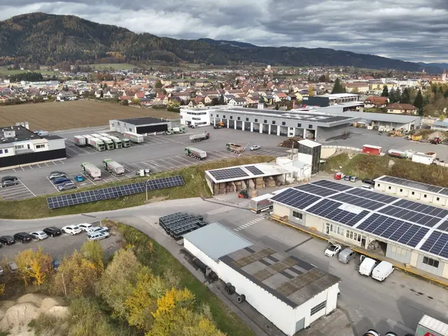 Luftaufnahme des Firmengeländes der Spedition Huber in St. Lorenzen. | Foto: Spedition Huber