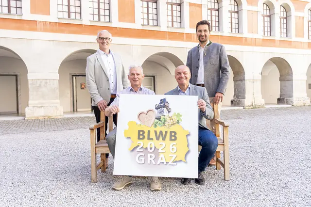 Landesinnungsmeister Christian Zach, Bundesinnungsmeister Gerhard Spitzbart, Bundeslehrlingswart Ludwig Weichinger-Hieden und Landeslehrlingswart Wolfgang Hasenburger freuen sich auf einen Lehrlingswettbewerb der Superlative am 20. Juni in Graz.