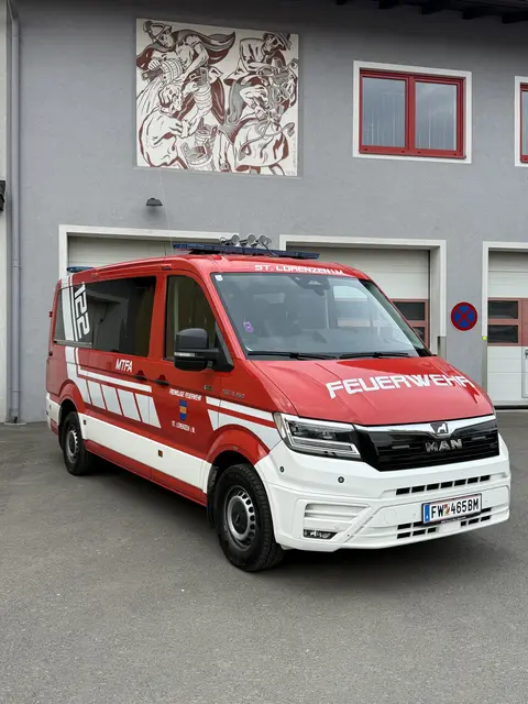 Das neue Mannschaftstransportfahrzeug wurde im Rahmen eines Tages der offenen Tür allen Interessierten präsentiert. | Foto: FF St. Lorenzen im Mürztal