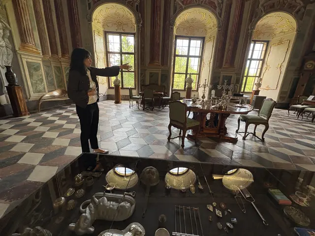 Hausherrin und Kuratorin Alice Stori Liechtenstein im großen Saal. | Foto: MeinBezirk/Susanne Veronik