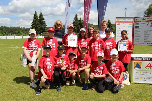 Die Volksschule Tainach schnappte sich den zweiten Platz. | Foto: KZSV/AUVA M. Lippitsch