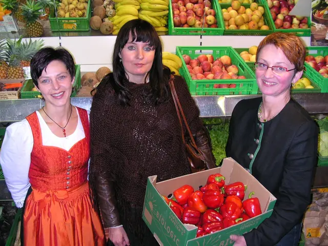 Ebenfalls aus dem Archiv – v. l.: Sandra Haslehner, die damalige Schärdinger Tourismuschefin Bettina Berndorfer und Herta Bauer. | Foto: Franz Gruber