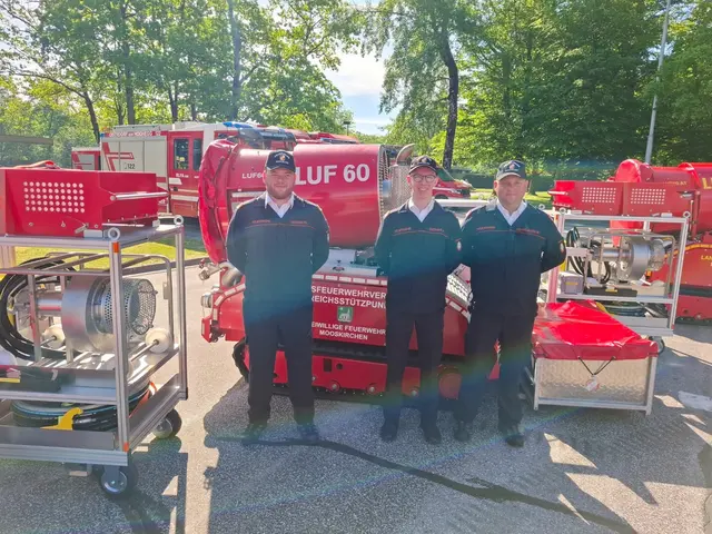 Die FF Mooskirchen bekam in Lebring eine neue Hochleistungspumpe überreicht. | Foto: FF Mooskirchen