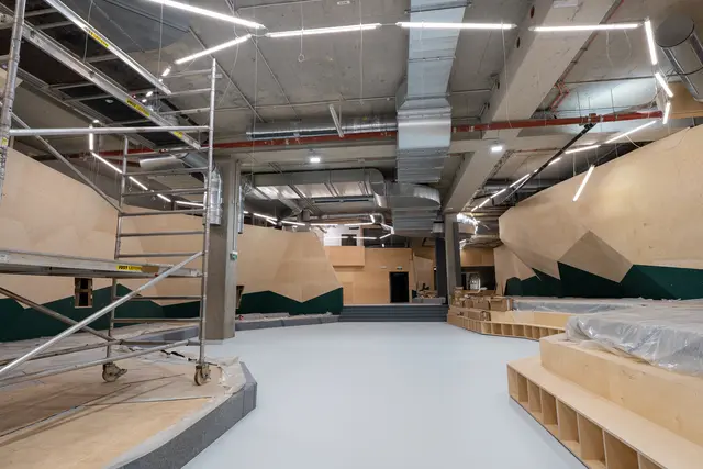 Die Boulderhalle im Norden Floridsdorfs nimmt Form an. | Foto: Edelweiß Floridsdorf
