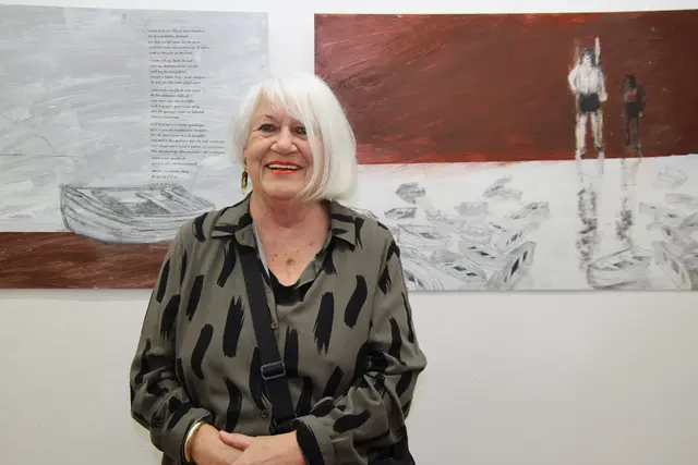 Auch mit Installationen war Cordula Hofmann-Molis vertreten.