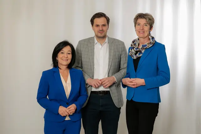 Bundesrätin Margit Göll, Bundesrat Sebastian Stark und Nationalrätin Martina Diesner-Wais. | Foto: Volkspartei Niederösterreich