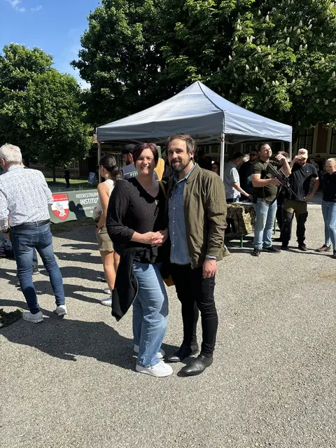 Besucher Thomas Brunner und Petra Weninger waren vom Angebot der Veranstaltung begeistert | Foto: Lukas Leidenfrost