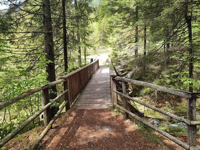 Wir gehen über die Brücke weiter.