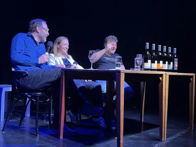Albert Gesellmann präsentierte seine Weine im Gespräch mit Veronika Meszarits und Flo Rohrbeck | Foto: Gesa Buzanich