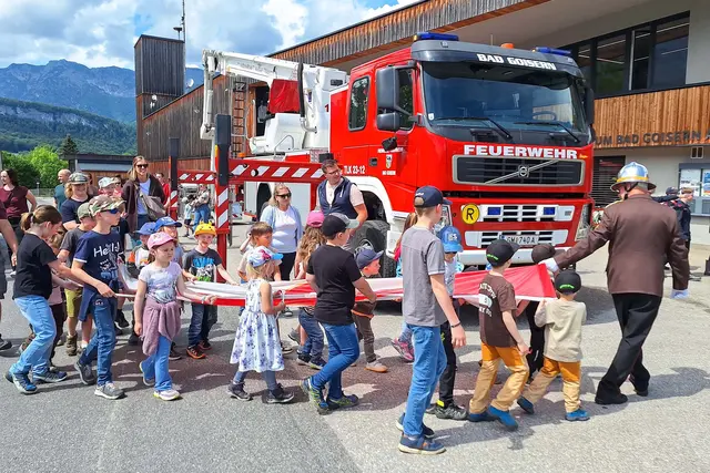 Die Kinder-Floriani-Feier in Bad Goisern rückte die Kleinen in den Mittelpunkt. | Foto: FF Bad Goisern