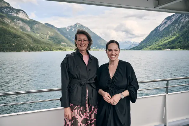 Susanne Neuhauser (Idealtours) und Verena Altenberger (von links).

 | Foto: Achensee Tourismus / Franz Oss