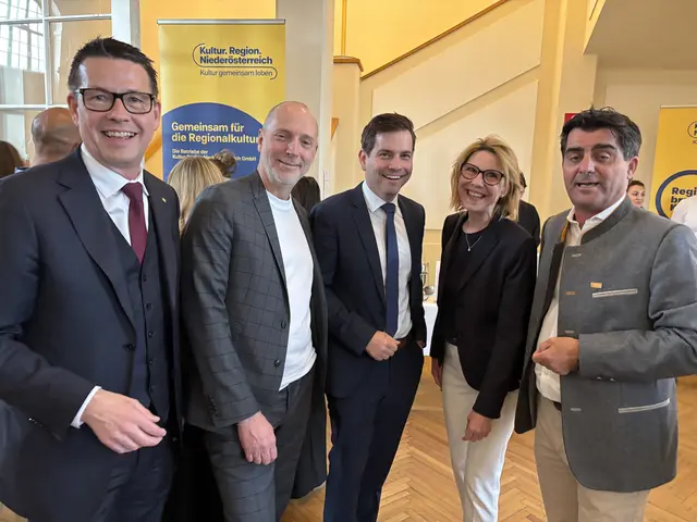 VP-Klubobmann Kurt Hackl, Festival-Leiter Martin Vogg, Bürgermeisterin Andrea Völk und Landtagsabgeordneter und Bürgermeister Christian Gepp. | Foto: Sandra Schütz