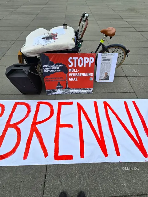 Einsamer Kampf: Bürgerinitiative kämpft gegen Müllverbrennung in der Puchstraße. | Foto: M. Ott