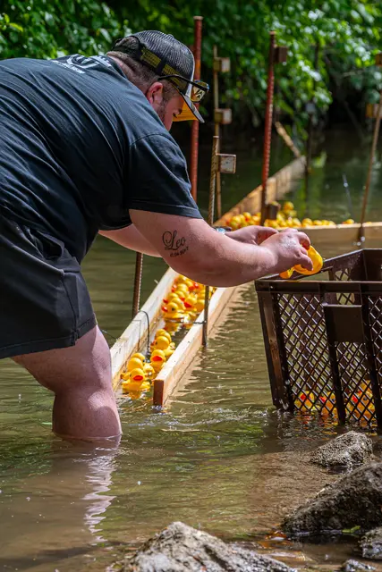 Auch heuer war das Duckentenrennen in Thalheim bei Wels ein großer Besuchermagnet für Jung und Alt. | Foto: Rene Hauser