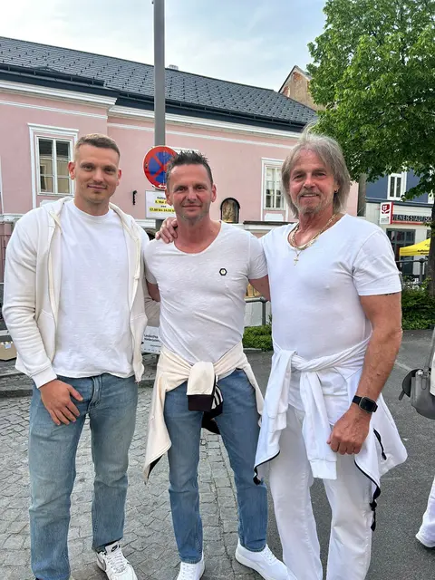 Sandro Zrust, Peter Schröder und Werner Tuschill ganz in weiß. | Foto: Magdalena Deskovic