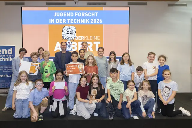 Jugend forscht Preisverleihung. Kategorie Volksschule Zweiter Platz: Paxis-VS der PH Tirol | Foto: Die Fotografen | WK Tirol