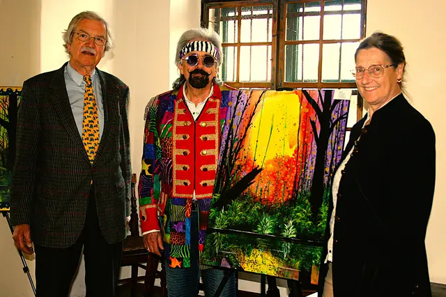 Im Schloss Greillenstein im Bezirk Horn zeigt „Robin der Künstler“ seine Vernissage und den Neofließ-Realismus. | Foto: Privat