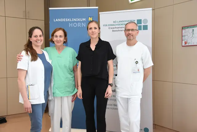 Birgit Wolf, Karin Koisser, Bianca Seidl und Stefan Fehringer. | Foto: LK Horn