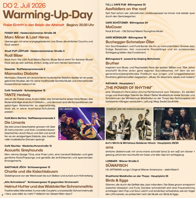 Warming Up Day | Foto: Folkclub Waidhofen/Thaya