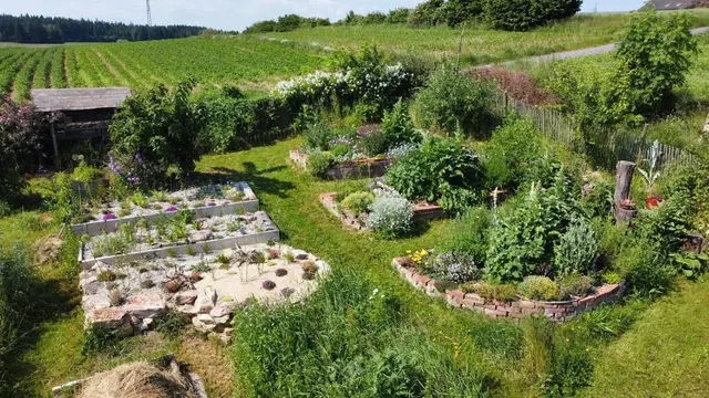 Blick von oben in den Garten von Barbara Hobarth | Foto: privat