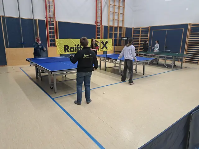 Die Kids beim üben. 