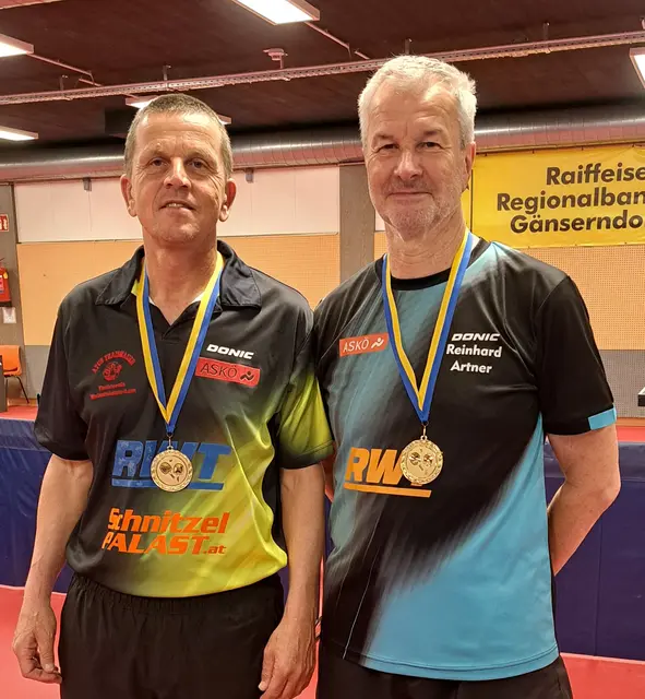 NÖ. Landesmeister Senioren 55+ von links Walter Emsenhuber, Reinhard Artner 