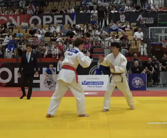 Marko Mijic (re.) vom Verein Judo Jennersdorf konnte sich in Slowenien gegen ein starkes Teilnehmerfeld durchsetzen.  | Foto: Judo Jennersdorf