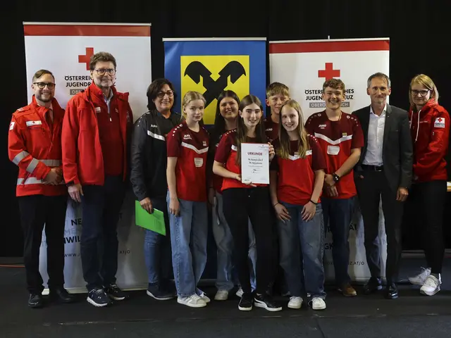 1. Platz: Das Team 2 der Mittelschule Pabneukirchen sicherte sich den Landesmeistertitel. | Foto: OÖJRK/Farkas