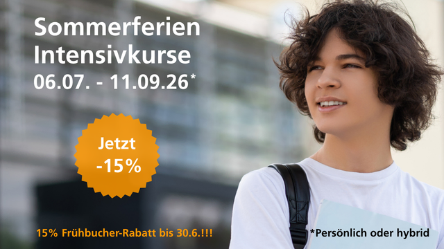 Jetzt für die Sommerferien-Intensivkurse anmelden. | Foto: LernQuadrat