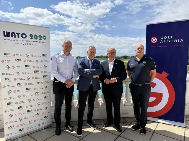 Niki Zitny – Geschäftsleitung Sport, Österreichischer Golf-Verband, Siegfried Wolf – Eigentümer, Fontana, Hans Niessl – Präsident, Sport Austria und Gerhard Frühling – Präsident, Österreichischer Golf-Verband. | Foto: Österreichischer Golf Verband