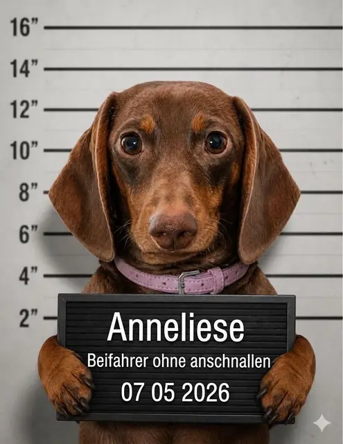 Dackel Anneliese musste zur Polizei