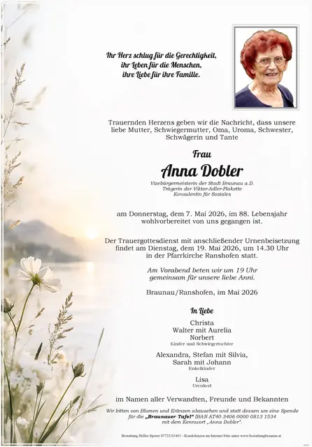 Anna Dobler | Foto: Bestatter