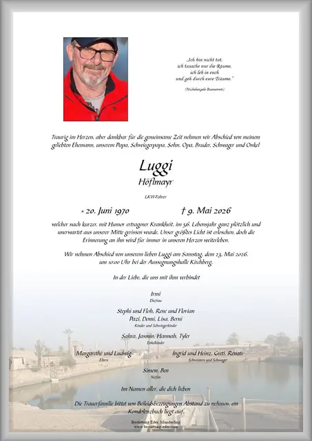 Ludwig "Luggi" Höflmayr | Foto: Bestatter