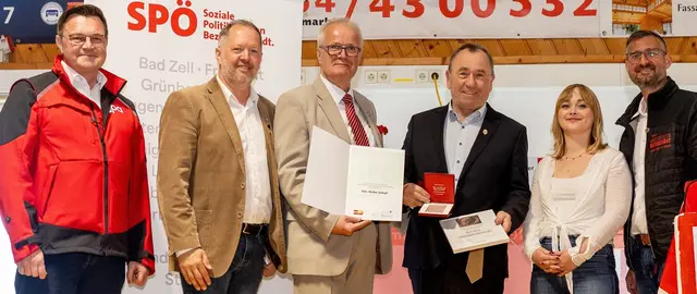 Von links: Wolfgang Gerstmayer, Alexander Skrzipek, Christian Gratzl, Walter Schopf, Lea Eder und Daniel Siegl. | Foto: Erwin Pils